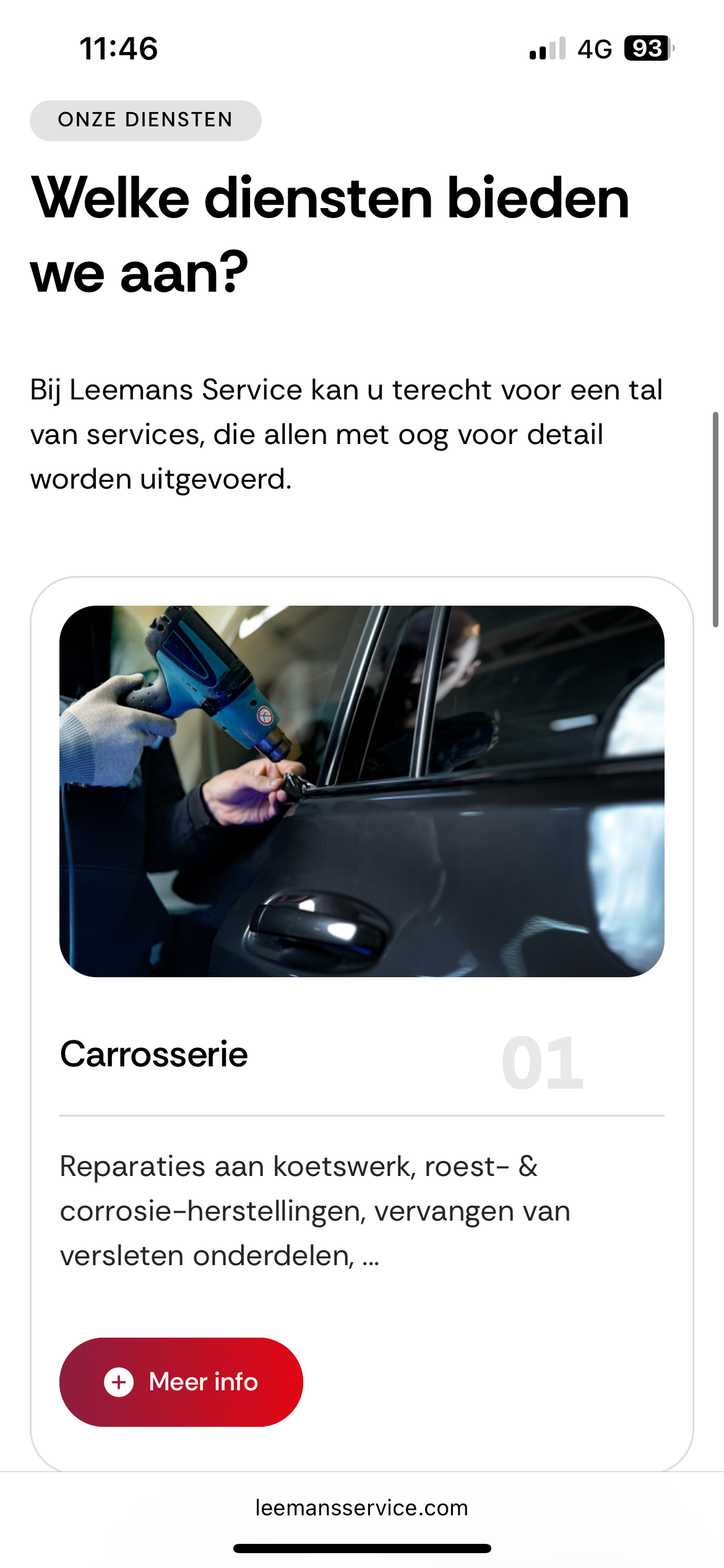 Site web Leemans Service