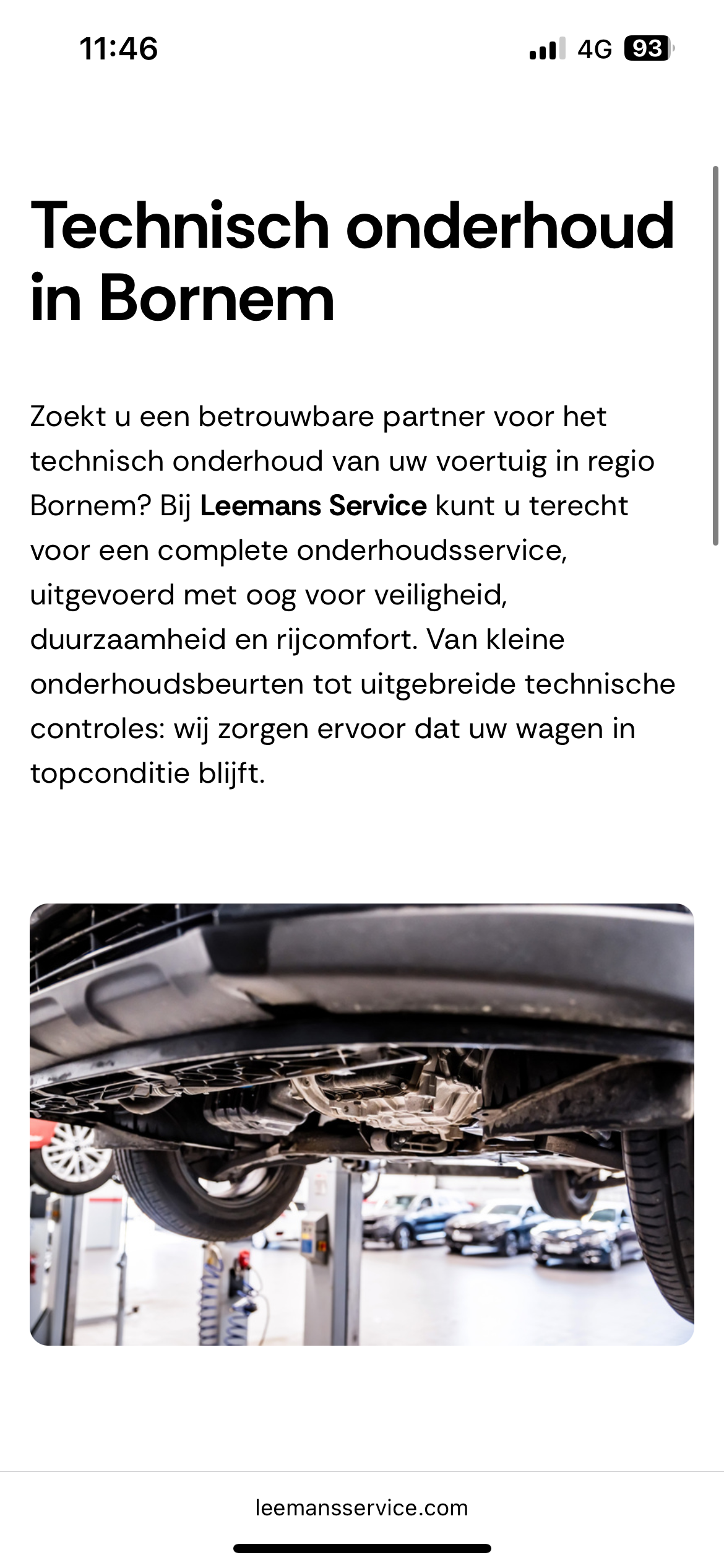Site web Leemans Service